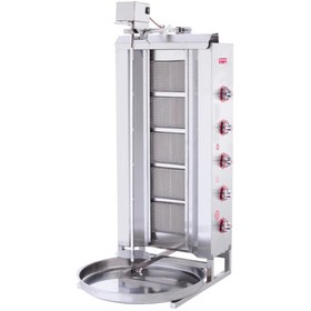 Resim Silverinox Üstten Motorlu 4 Radyanlı Doğalgazlı Döner Ocağı 
