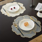 Resim 6/8 adet Otel Restoran Placemats, PVC Masa Matları, Altın ve Gümüş Isıya Dayanıklı Pedler, Masayı Korur, Düğünler, Noel, Partiler ve Aile Mutfak Yemek Masaları için Uygun, Mutfak Yemek Masaları için Uygun. 