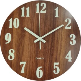 Resim Xixi Shop Ahşap Tahta Işıklandırmalı Duvar Saati Yaratıcı Büyük Karakterler (Yurt Dışından) 