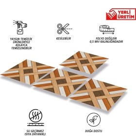 Resim Tink Kendinden Yapışkanlı Ahşap 014 Desenli Pvc Karo 30X30 cm (33 Adet) 3 m2 