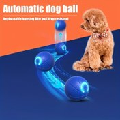 Resim Etkileşimli Otomatik Köpek Top Oyuncağı, Dayanıklı Çiğneme Dayanıklı Pet Oyuncağı, USB Şarj Edilebilir Elastik Top Orta Irklar İçin, Sonsuz Eğlence ve Egzersiz, Plastik Malzeme, Düşük Voltaj Çalışması 