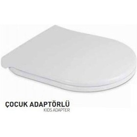 Resim Nkp Twin Çocuk Adaptörlü Yavaş Kapanır Klozet Kapağı 0350 