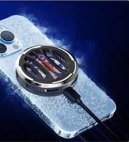 Resim Maf Mıknatıslı Cep Telefon Sessiz Soğutma Fanı Radyatör Soğutucu iOs Uyumlu Android Pubg Gaming Soğutucu 