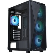 Resim Frisby FX-100 600W 80+ 4xARGB FAN Mid Tower Siyah Gaming (Oyuncu) Kasa 