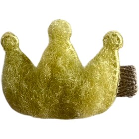 Resim PLUSH CROWN BARETTE - GREEN 