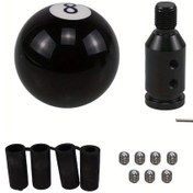 Resim Hightower Sınır Ötesi Çok Satan Araç Modifiye 8 Top Bilardo Siyah Vites Kolu + Alüminyum Adaptör 