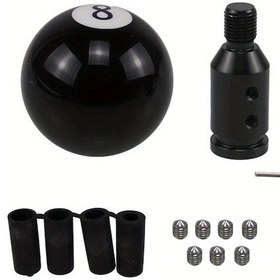 Resim Hightower Sınır Ötesi Çok Satan Araç Modifiye 8 Top Bilardo Siyah Vites Kolu + Alüminyum Adaptör 