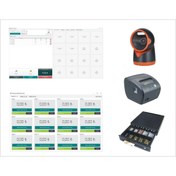 Resim CHECKWORK Yazılım (paket4) + Masaüstü Okuyucu + 80m Fiş Yazıcı + 5 Göz Para Çekmecesi 