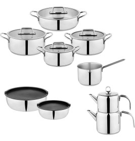 Resim Schafer Grande Mia Çelik Çeyiz Seti 16 Parça-Inox 