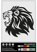 Resim Kükreyen Aslan Stıcker 20 X 20 Cm 