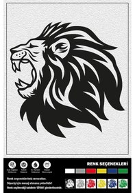Resim Kükreyen Aslan Stıcker 20 X 20 Cm 
