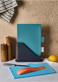 Resim Forest 4 Parça Standlı Kesme Tahtası Seti Çok Renkli 