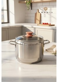 Resim Gökdil Bonera Vita Paslanmaz 6 Lt Düdüklü Tencere Gümüş 