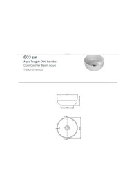 Resim Turkuaz Seramik Cerastyle Aqua Lavabo Çanak 33CM 