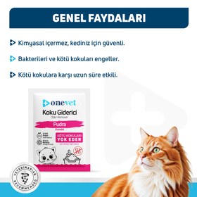 Resim OneVet Kedi Koku Giderici Pudra Koku 25 Gr. 15 Adet - 15 X 25 Gr 