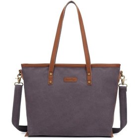 Resim Kanvas Kumaş Kadın Omuz Çantası Smart Bags 1330 Kahve 