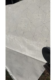 Resim Elvey Home Krem Açık Gri Saten İnce Sık Dokuma Parlak Yüzey Kaymaz Taban Özel Ölçü Salon Koridor Halısı Yolluk Krem.a.gri 