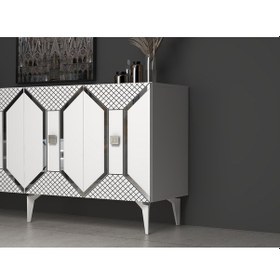 Resim Elegancee 19cm Sehpa,tv Ünitesi Mobilya Ayağı 5 Adet Beyaz-gümş 