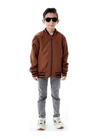 Resim Benitto Kids Erkek Çocuk Kapüşonlu Çift Taraflı Mevsimlik Yağmurluk 51364 Kahve 