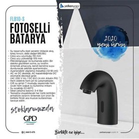 Resim GPD Fotoselli Lavabo Bataryası Siyah (çift Su Girişli) Flb10-s (gpflb10-s) 