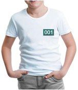 Resim Squid Game - 001 Göğüs Logo Beyaz Çocuk Tshirt 