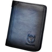 Resim Bullcaptaın- Erkek Büyük Kapasiteli Hakiki Deri Bifold Cüzdan Y28566bl Mavi 