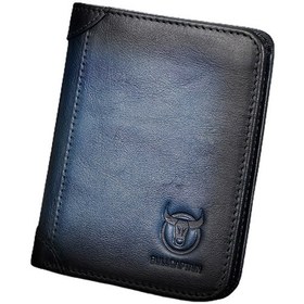 Resim Bullcaptaın- Erkek Büyük Kapasiteli Hakiki Deri Bifold Cüzdan Y28566bl Mavi 