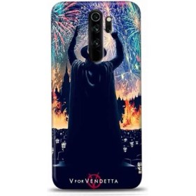 Resim Marselit Xiaomi Redmi Note 8 Pro V For Vendetta Tasarımlı Telefon Kılıfı-Vfv4 