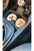 Resim hobivarisler Punch nakışı harf car coaster / çift bardak altlığı / 2 li takım 