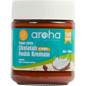 Resim AROHA Vegan Sütlü Fındık Kreması (Hindistan Cevizi Sütlü) 180g 