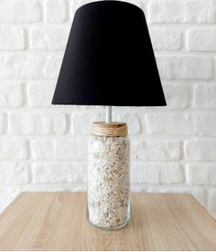 Resim Retro Now Dolomid Doğal Taş Cam Ayakli Abajur 