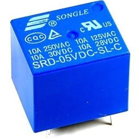 Resim Songle Röle 12v Dc Mavi 5 Pin 250v 10a 