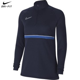 Resim Nike Dri-Fit Academy Kadın Mavi Futbol Uzun Kollu Tişört CV2653-453 
