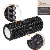 Resim 1 adet EVA Köpük Masaj Silindiri Yoga ve Pilates için, Orta Sertlik, Manuel Çalıştırma, Fitness Sırt Egzersiz Aleti, Hareketlilik Geliştirme, Spor Salonu Antrenman Aksesuarı - Siyah, Mavi, Mor 