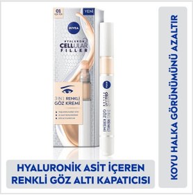 Resim Nivea Hyaluron Cellular Filler 3 in 1 Renkli Göz Kremi 01 Açık Ton 4 ML 