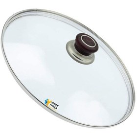 Resim Tencere Sahan Tava Cam Kapağı Kapak 36 Cm Vişne Çürüğü Tutma Tepesi 