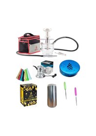 Resim Kefo Trip Çantalı Nargile Takımı + Galvaniz Ocak + 1kg Kömür + Kefo Ember + Folyo + 50 Sipsi+ İğne 