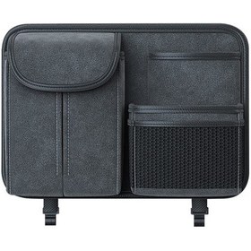 Resim Araba Koltuğu Arkası Organizatör Çok Fonksiyonlu Saklama Çantası Dekoratif Ürünler Siyah 