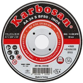 Resim Karbosan 115x1.0x22.23 İnox Paslanmaz Çelik Thinline Kesme Taşı 1 Adet 