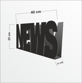 Resim News İnsörtlük Kutu Stand Dergilik Broşürlük Gazetelik Siyah 