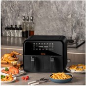 Resim uniwho D8 Dokunmatik Ekran (4+4) 8lt Çift Hazneli Airfryer Yağsız Fritöz 1700W 