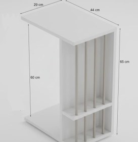 Resim Unisoft Pintya C Tipi Koltuk Yanı Sehpası Dergilikli Laptop Kahve Yan Sehpası Siyah 