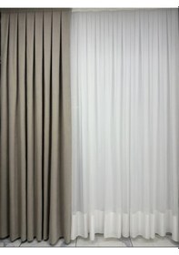 Resim Rustik Kancalı Taş Fon Perde Petek Kadife 1/3 Sık Pile Ada Fonluk Taş 