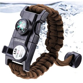 Resim Orcamp OUT-4300 Paracord Kahve Hayatta Kalma Bilekliği 