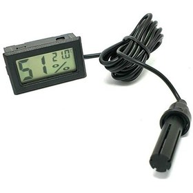 Resim Electroon Dijital İç Ortam Nem Ölçer Termometre Kablolu Sensör 