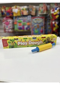 Resim 6'lı Çok Renkli Oyun Hamuru Ve Merdanesi Oyun Seti Çok Renkli 