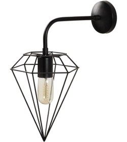 Resim RİOLİGHT Retro Pramit Siyah Metal Aplik 