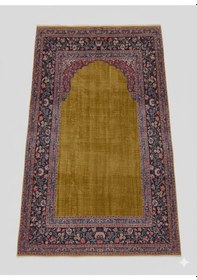 Resim Hardal Seccade Klasik Desenli, Yumuşak Dokulu, Kaymaz Taban Hardal 