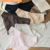 Resim 7 Adet Kadın Thongs - Siyah, Bej, Beyaz, Açık Mavi, Pembe, Kahverengi ve Krem - Yumuşak ve Rahat Günlük İç Çamaşırı, Rahat İç Çamaşırı, Minimalist Tasarım, Nefes Alabilen Kumaş 