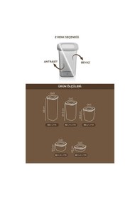 Resim Vienev Etiketli 25'li Silikon Kapak Bakliyat Ve Baharat Saklama Kabı Beyaz Beyaz 